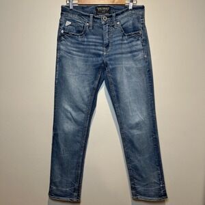 Salvage Supply Men's Mayhem Straight Jeans 31x32 Regular Fit Blue Premium Denim